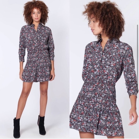 Veronica Beard Rory Floral Silk Dress
